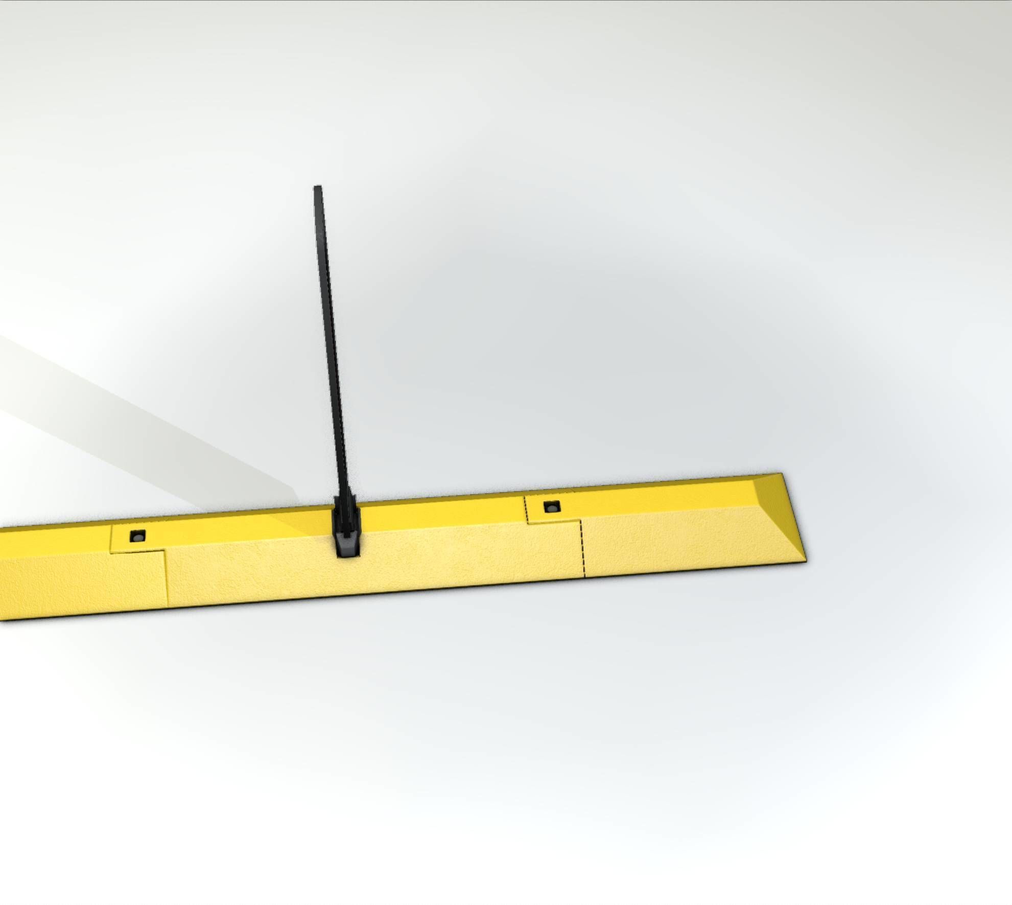 Yellow guide barrier 27 pointing left 628-11 Low-poly 3D model_42