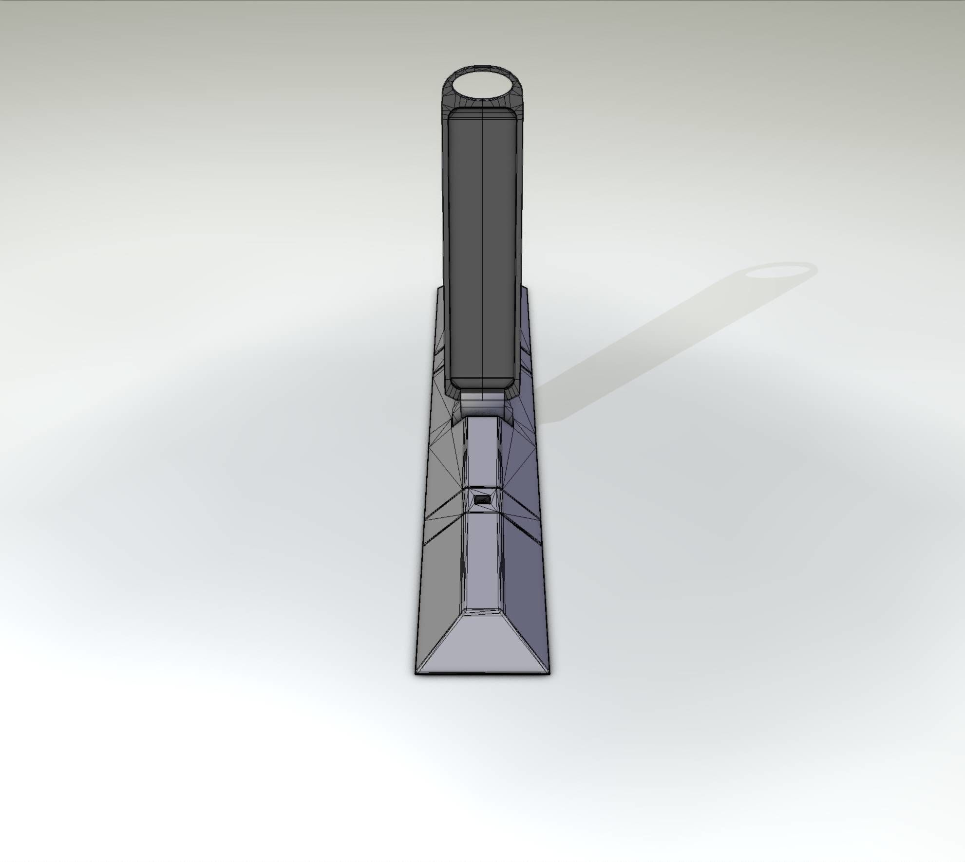 Yellow guide barrier 27 pointing left 628-11 Low-poly 3D model_24