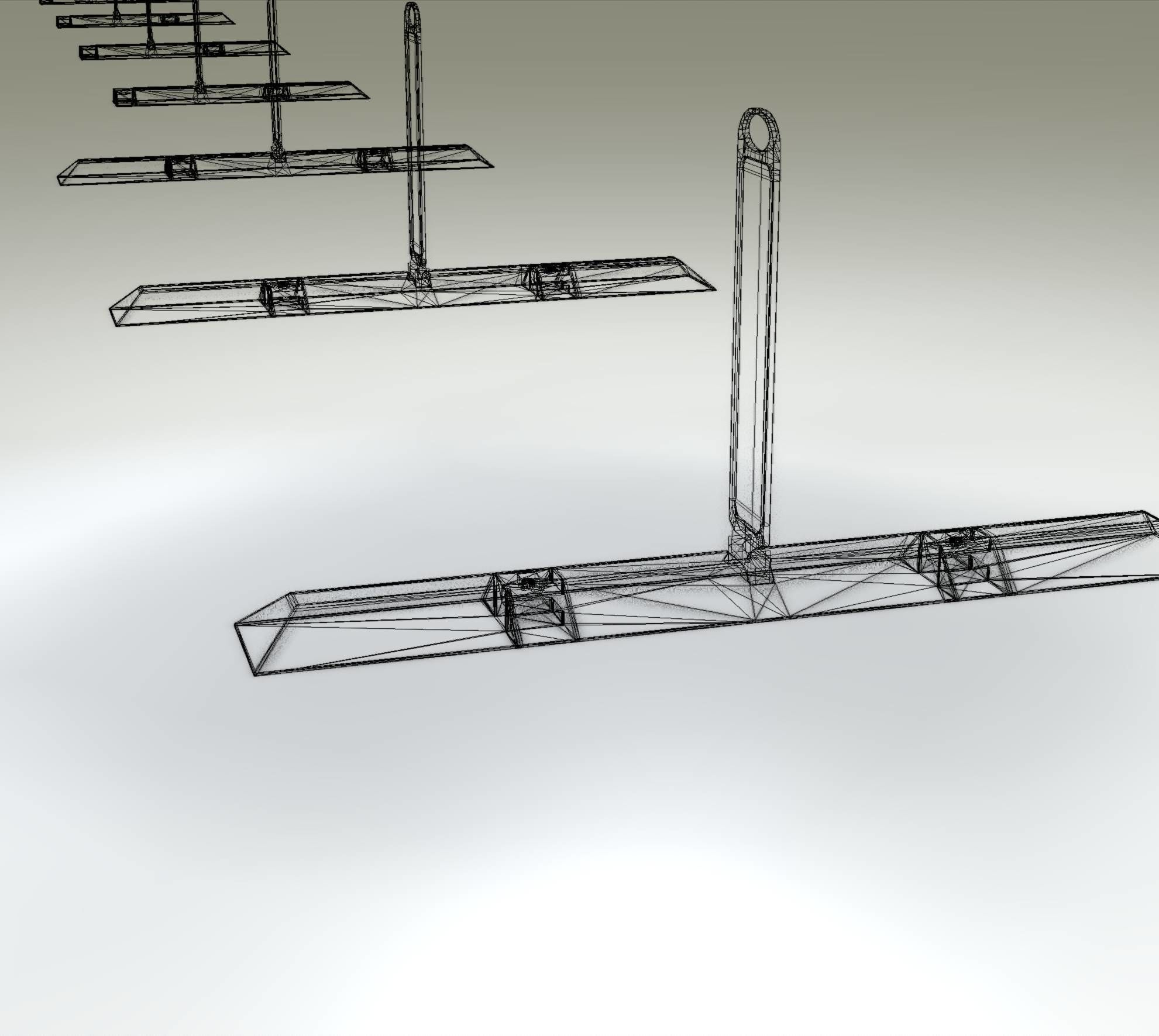 Yellow guide barrier 27 pointing left 628-11 Low-poly 3D model_29