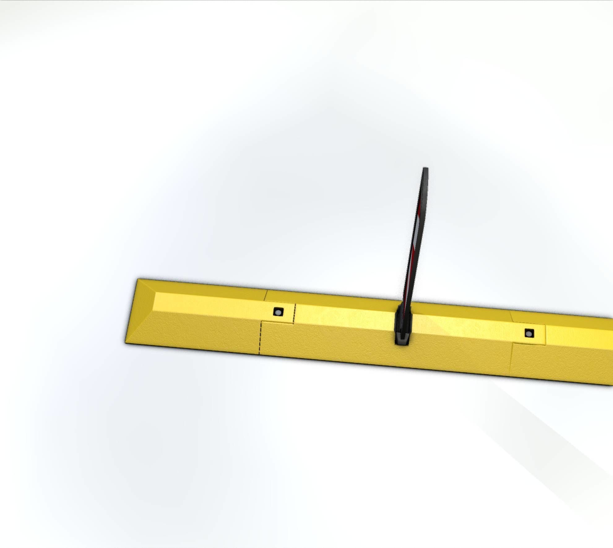 Yellow guide barrier 27 pointing left 628-11 Low-poly 3D model_6