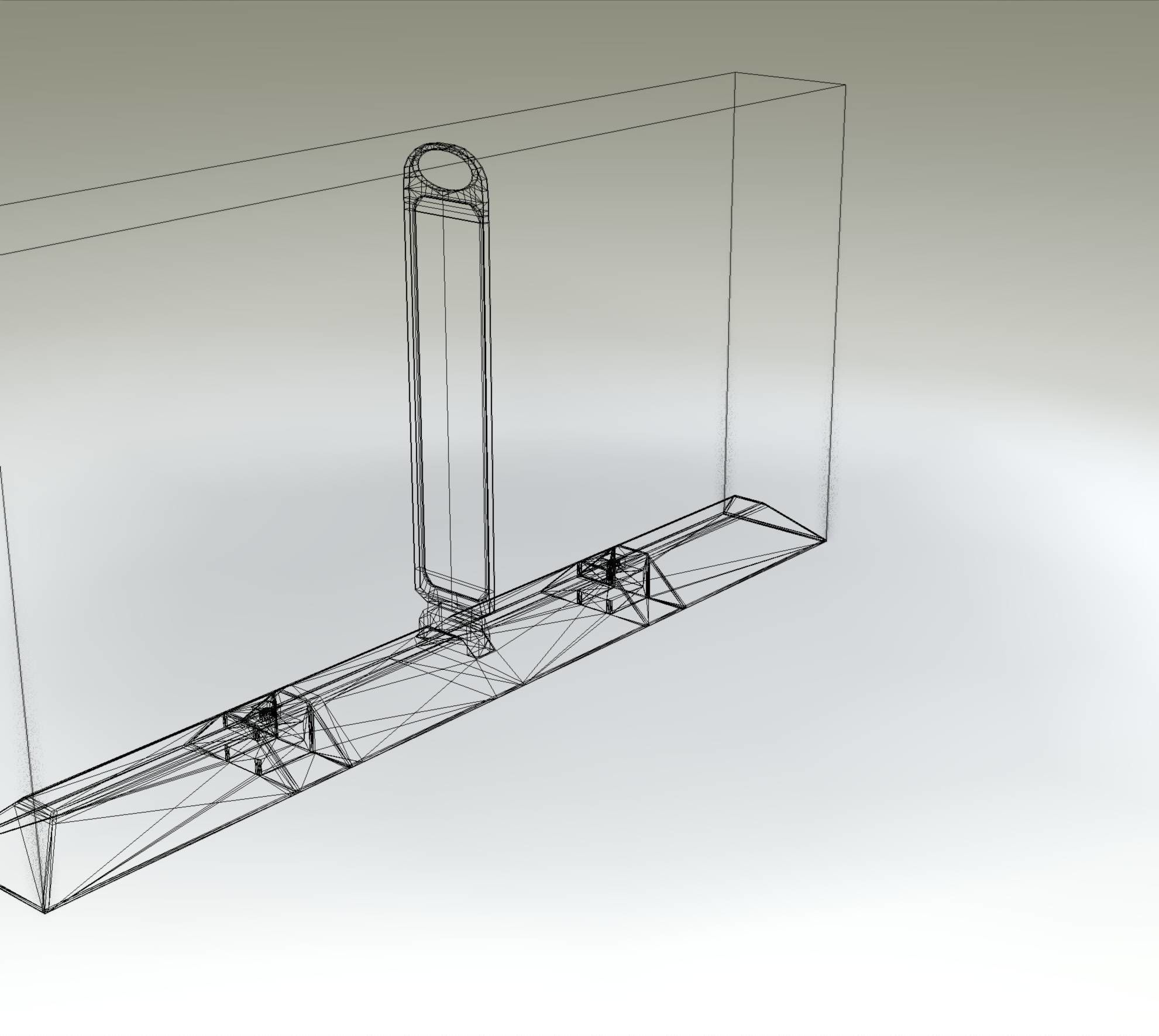 Yellow guide barrier 27 pointing left 628-11 Low-poly 3D model_39