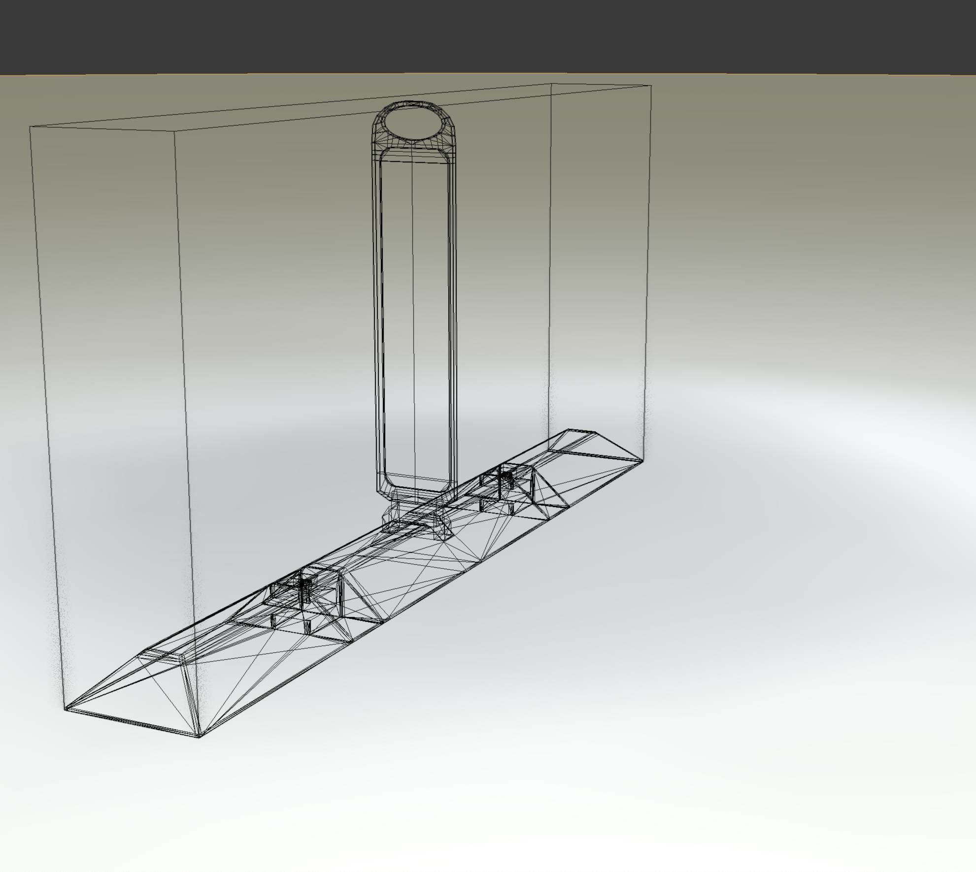 Yellow guide barrier 27 pointing left 628-11 Low-poly 3D model_38