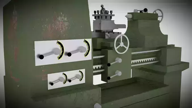 Lathe turning machine