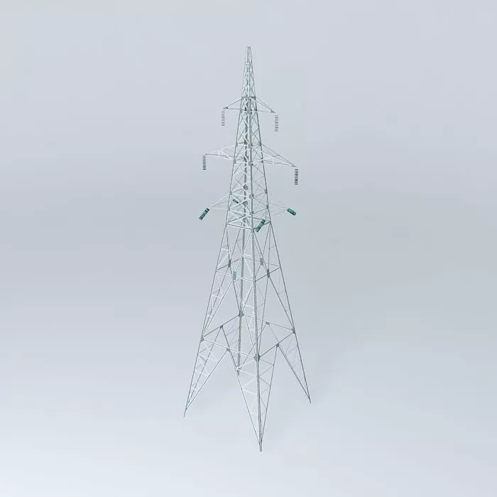 Transmission line tower 2325 Chiekurkalns Riga Latvia Free 3D model
