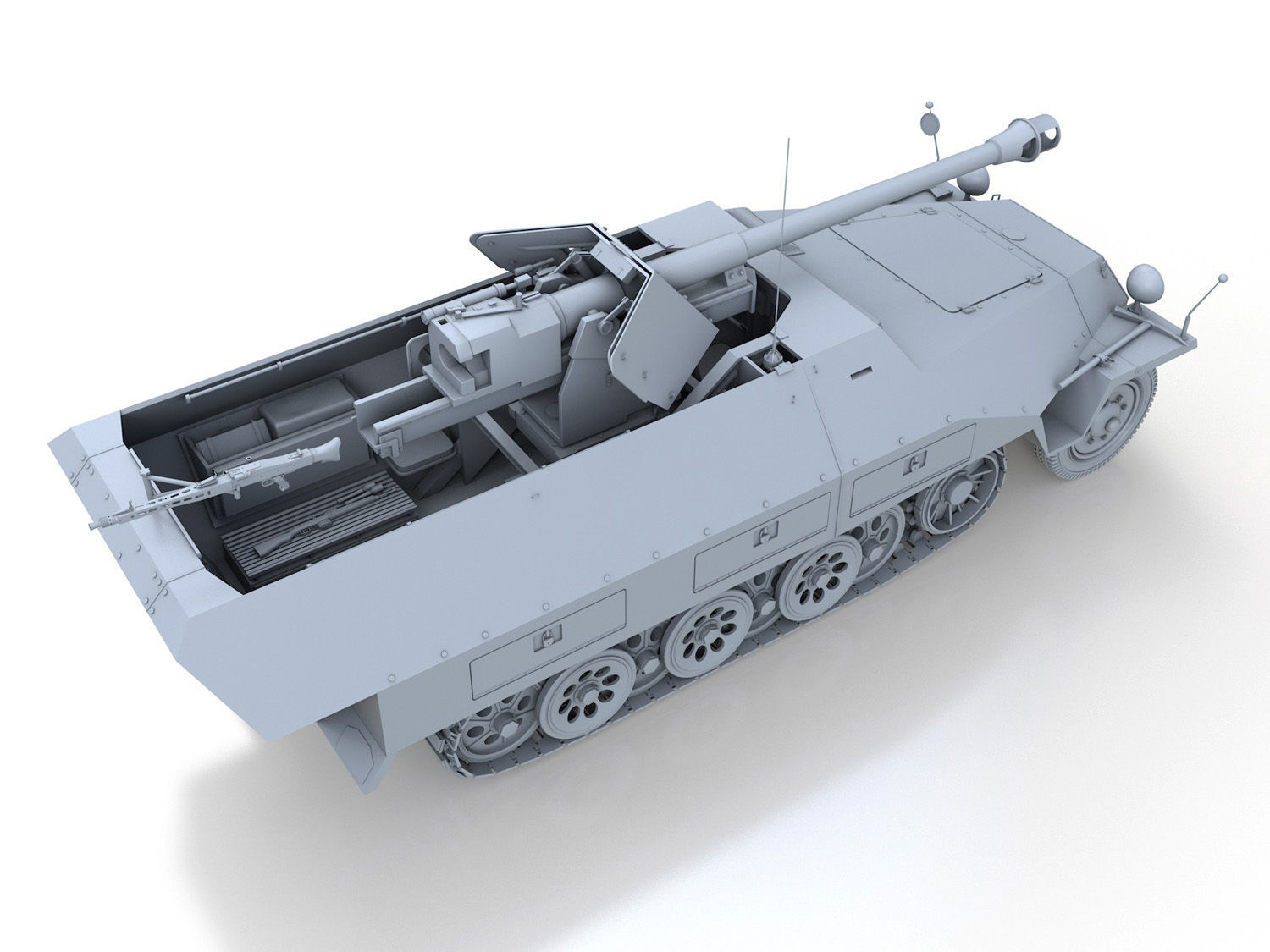 SDKFZ 251 22 - Ausf D - Pakwagen 3D model_7