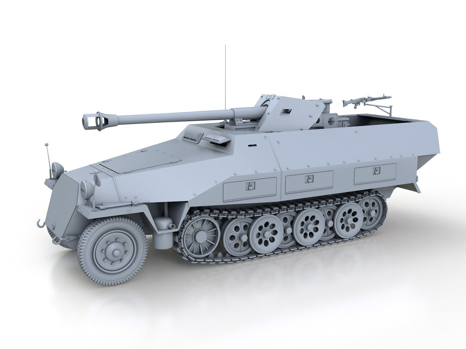 SDKFZ 251 22 - Ausf D - Pakwagen 3D model_2