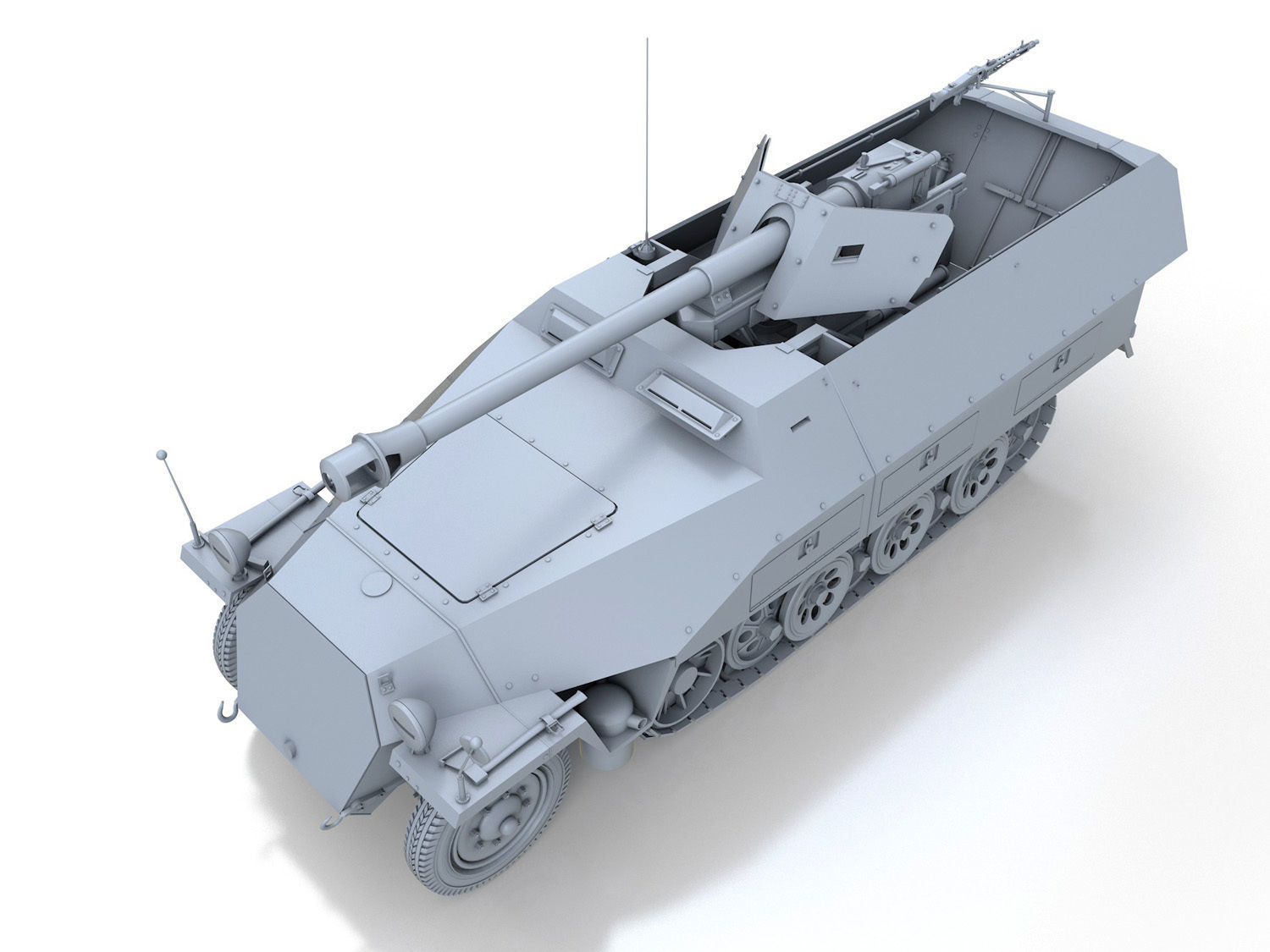 SDKFZ 251 22 - Ausf D - Pakwagen 3D model_3