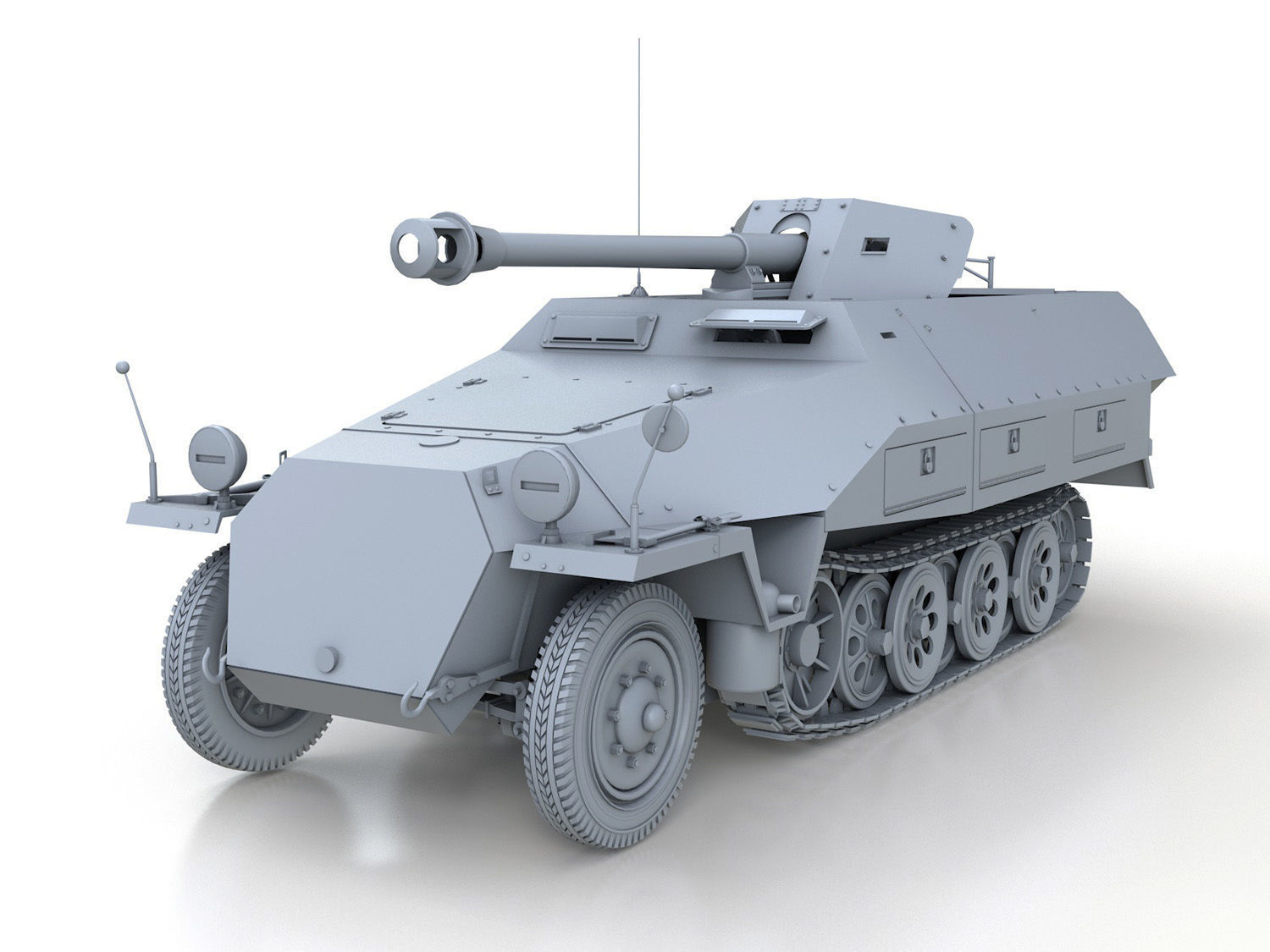 SDKFZ 251 22 - Ausf D - Pakwagen 3D model_1