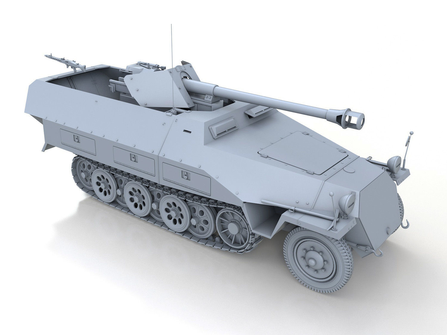 SDKFZ 251 22 - Ausf D - Pakwagen 3D model_8