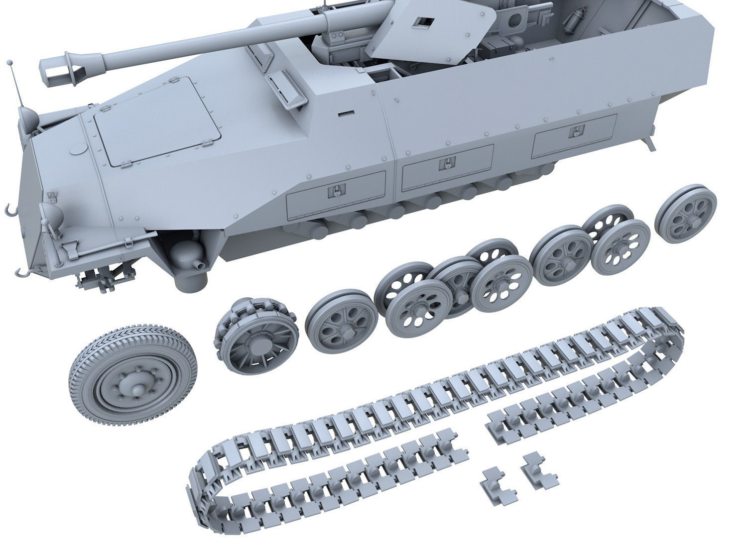 SDKFZ 251 22 - Ausf D - Pakwagen 3D model_12