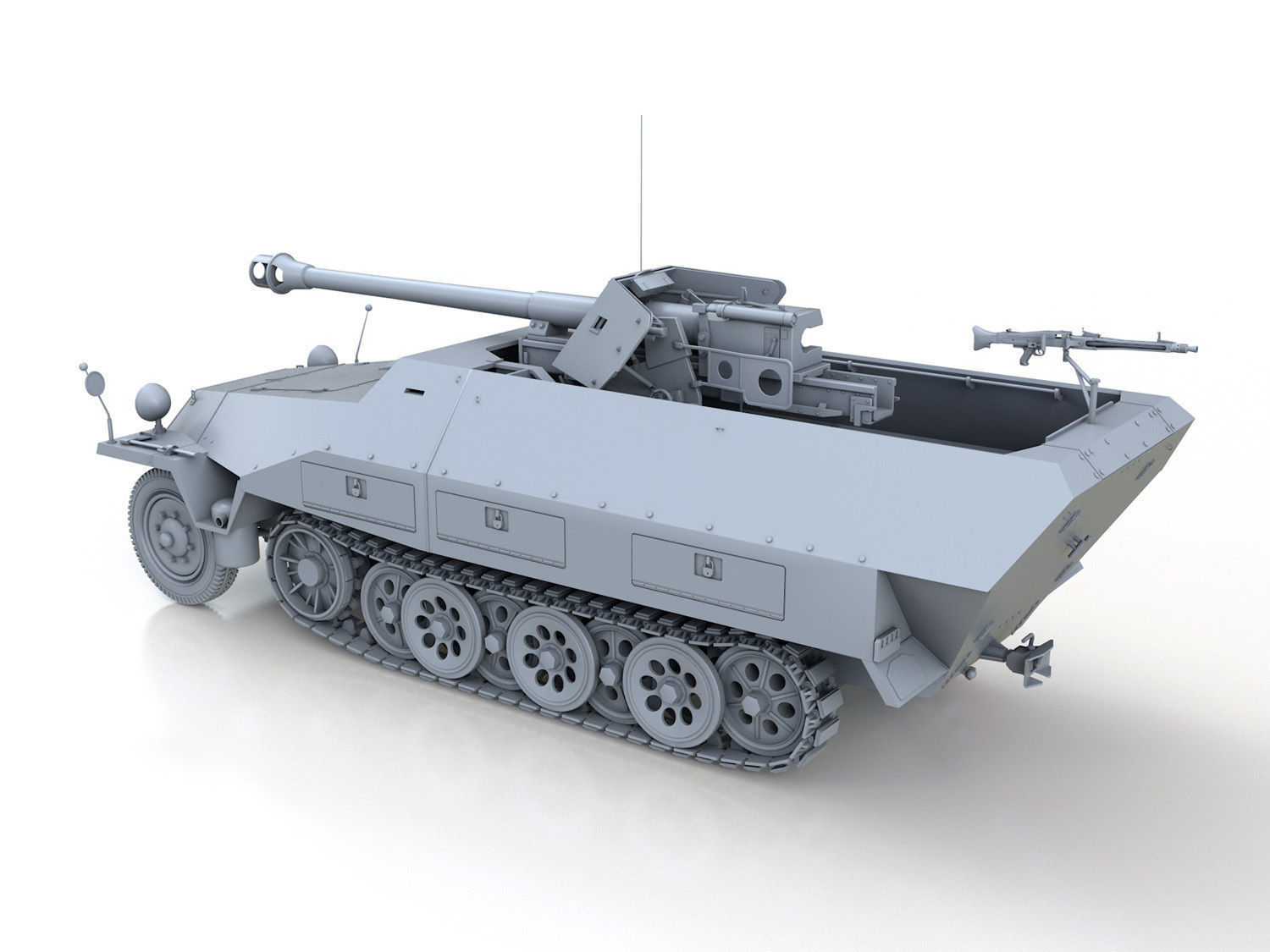 SDKFZ 251 22 - Ausf D - Pakwagen 3D model_4