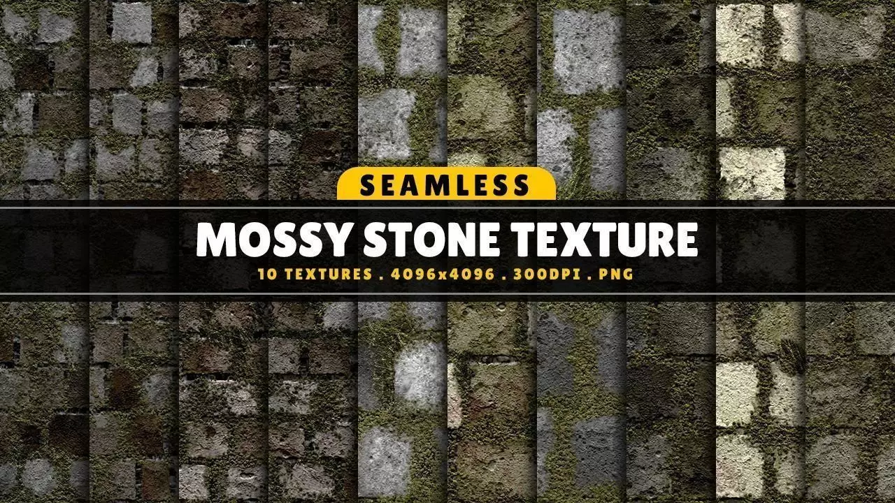 Texture Pack Seamless Mossy Stone Vol 01 Texture_0