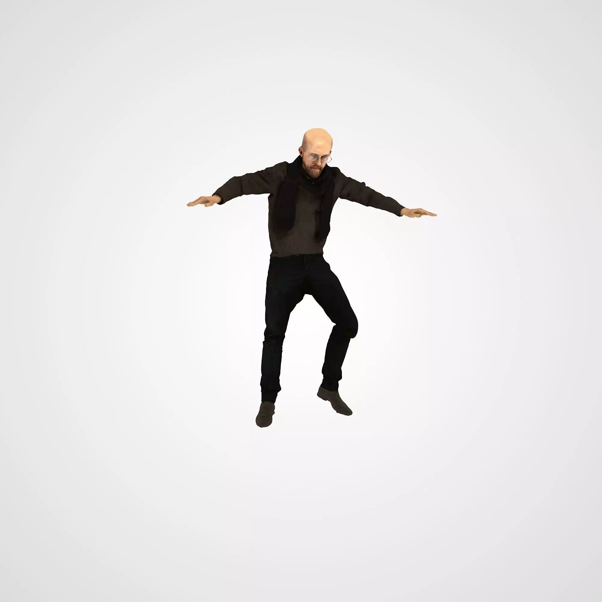 3d Human Arch-Viz  Art Critic Architect  Rigged  3D model_0