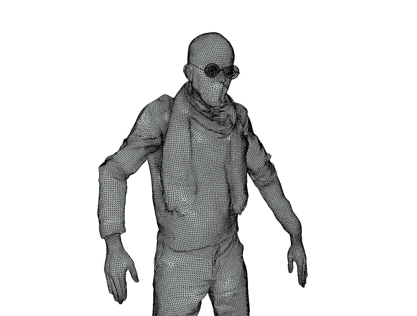 3d Human Arch-Viz  Art Critic Architect  Rigged  3D model_8