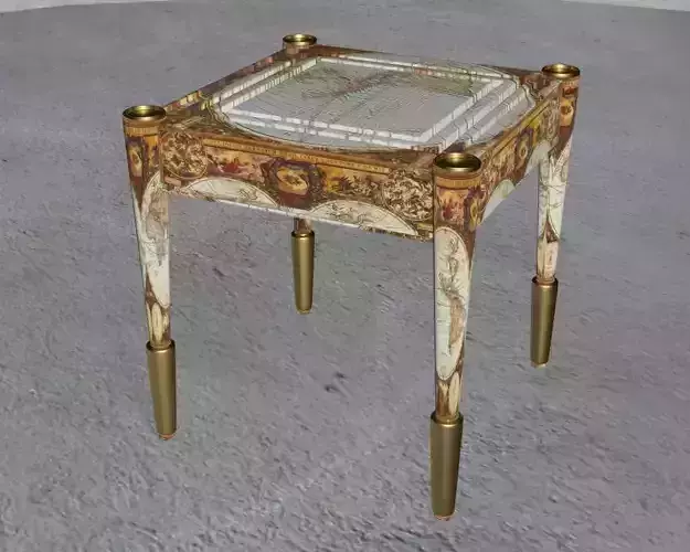 The Table ornate with gold legs