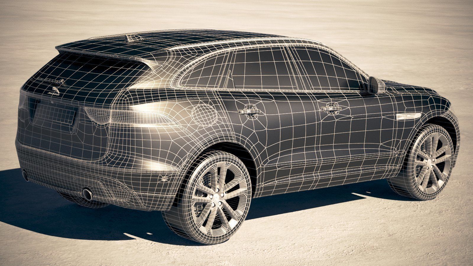 Jaguar F-pace R 2019 3D model_20