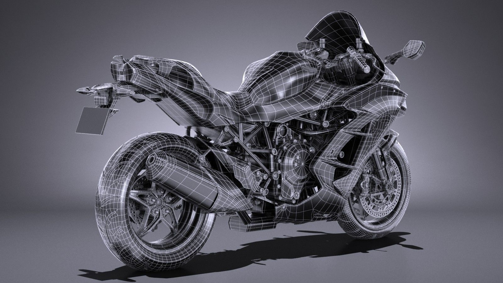 Kawasaki Ninja H2 SX 2018 3D model_16