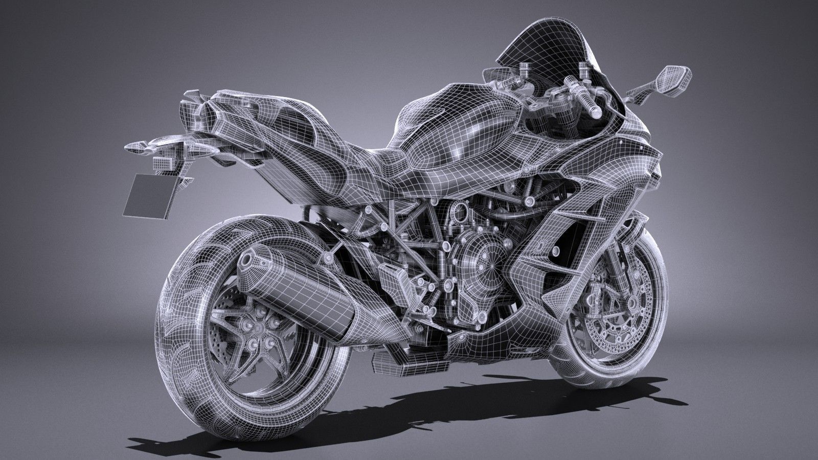 Kawasaki Ninja H2 SX 2018 3D model_14