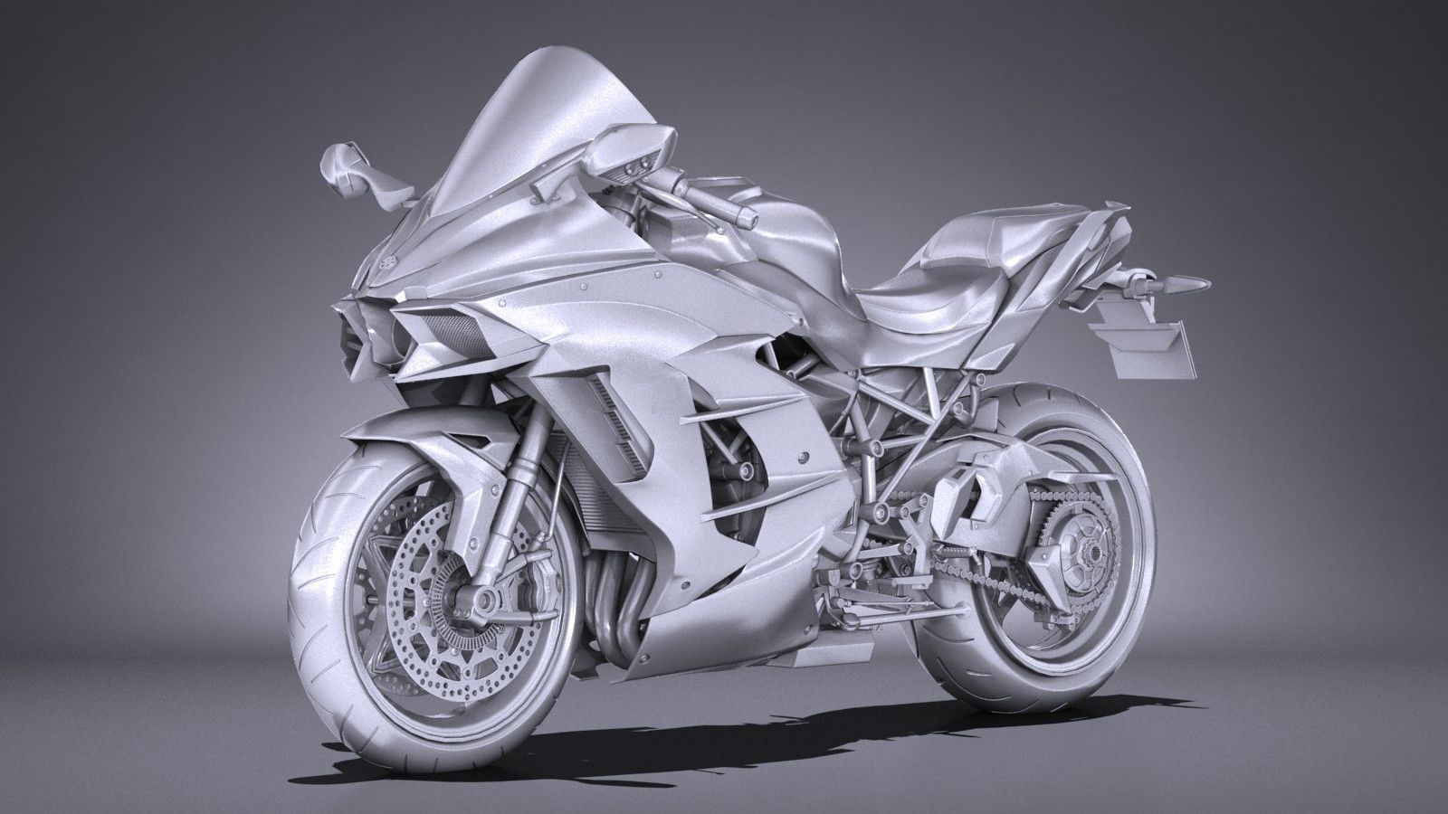 Kawasaki Ninja H2 SX 2018 3D model_9