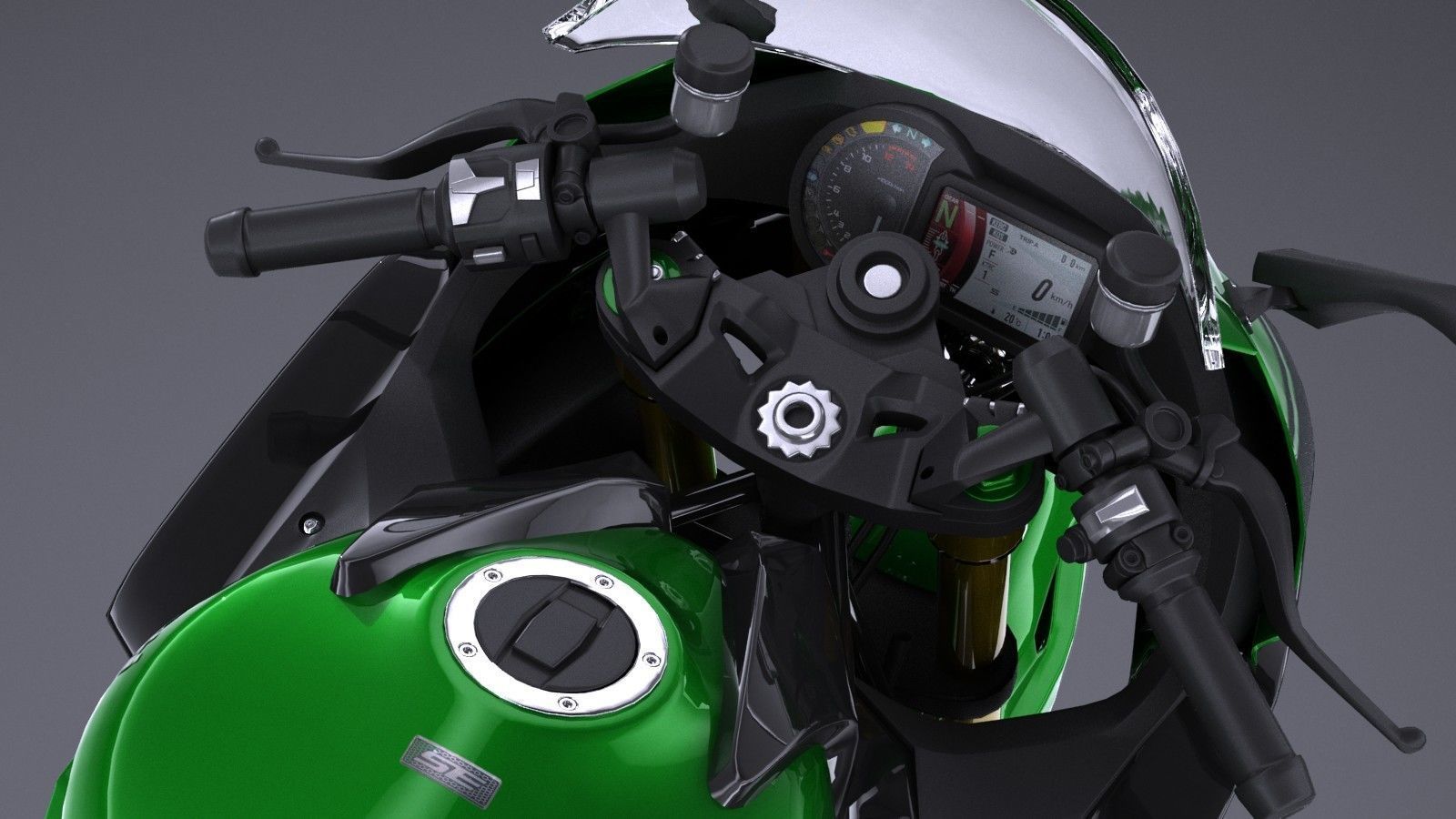 Kawasaki Ninja H2 SX 2018 3D model_8