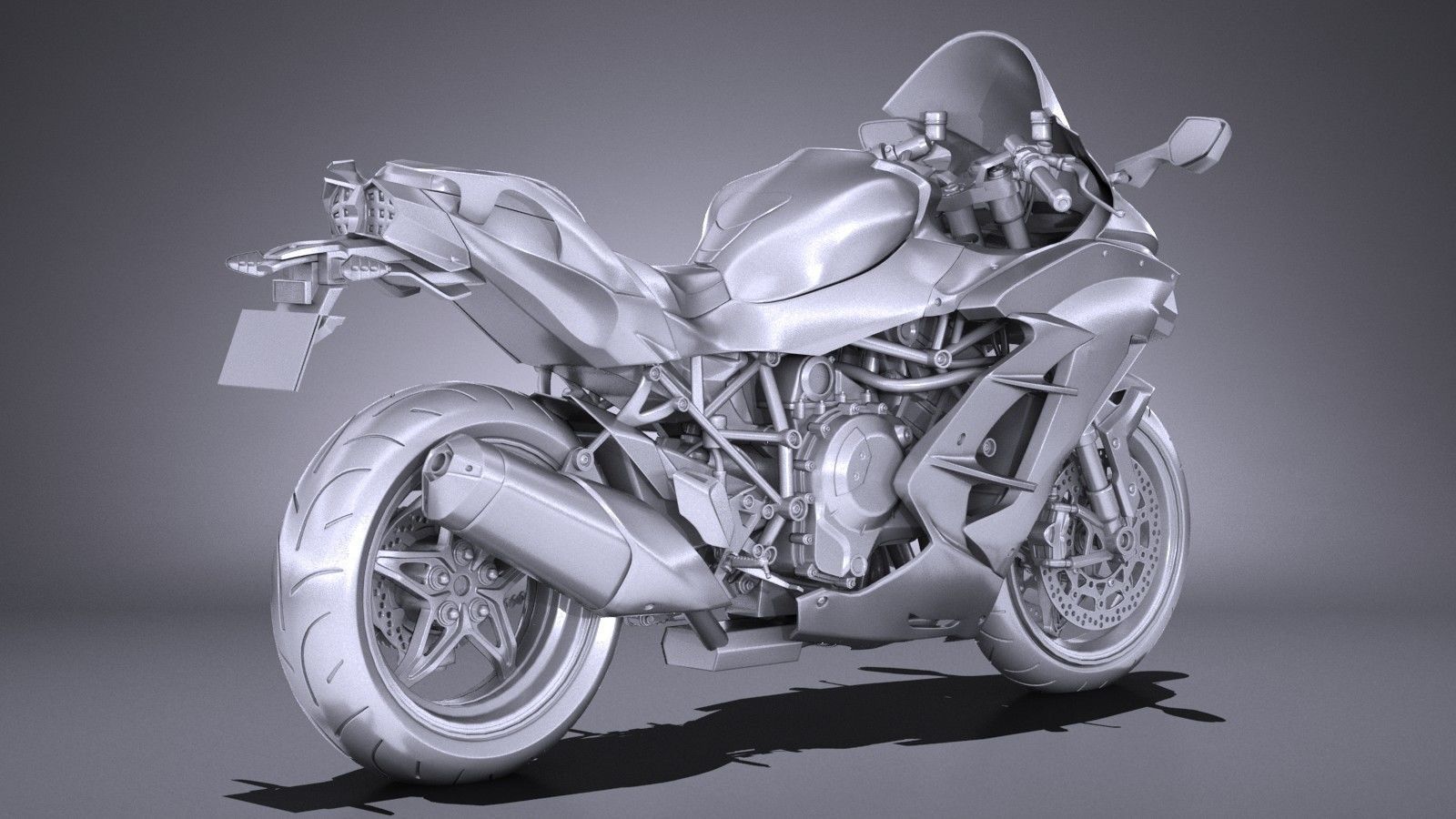 Kawasaki Ninja H2 SX 2018 3D model_12