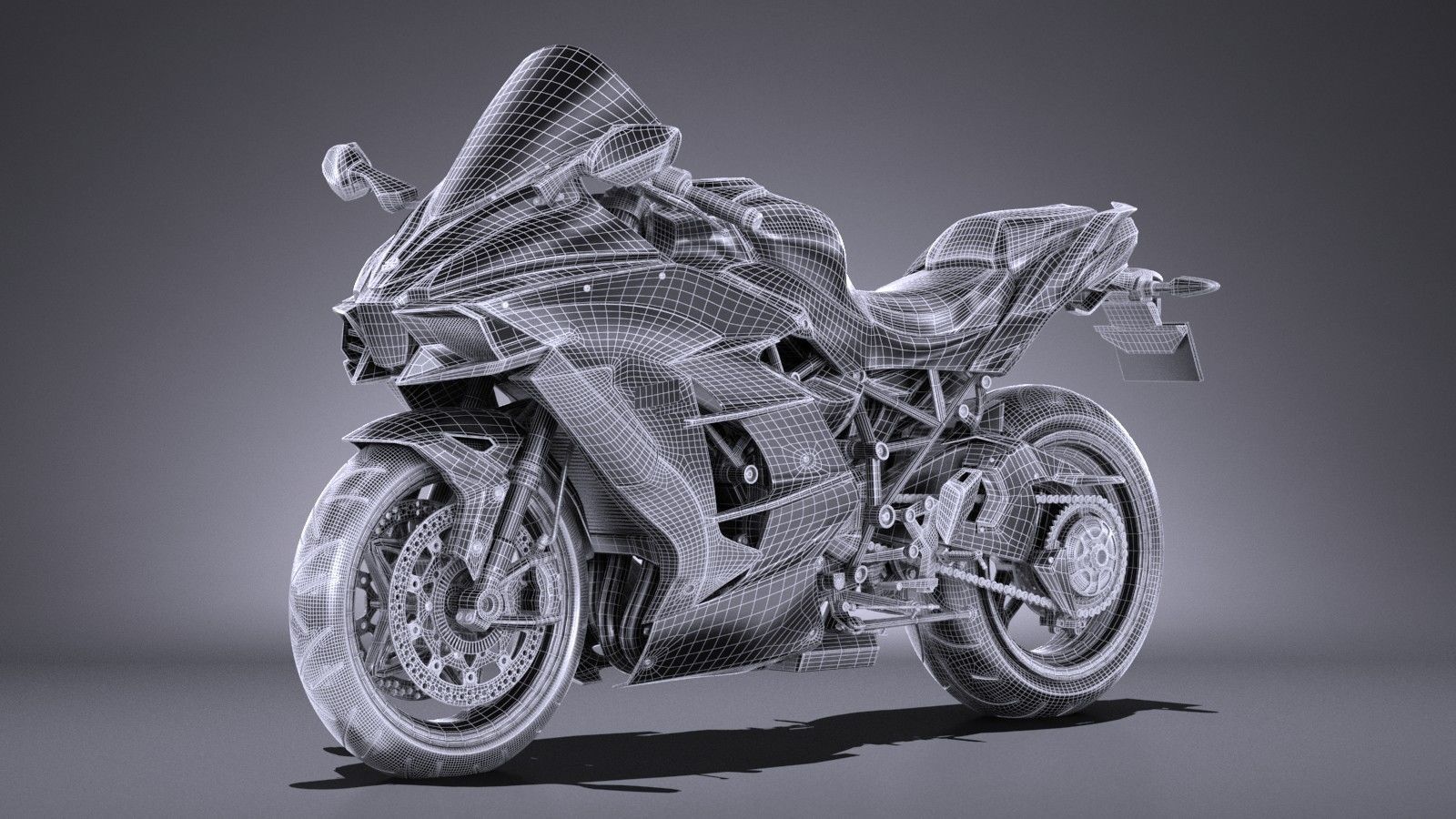 Kawasaki Ninja H2 SX 2018 3D model_13