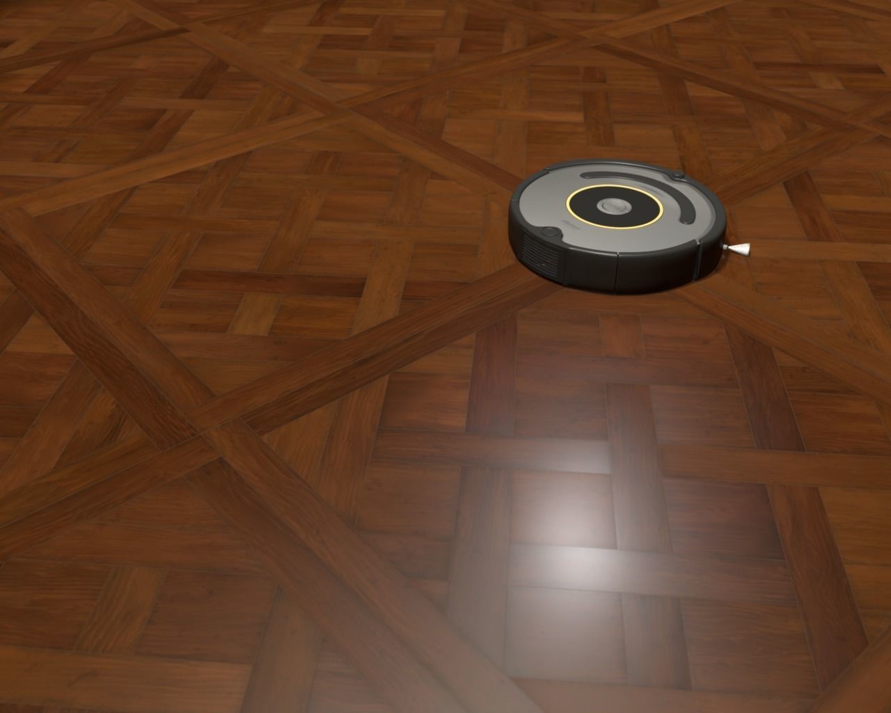 IRobot robotic vacuum cleaner 3D model_2