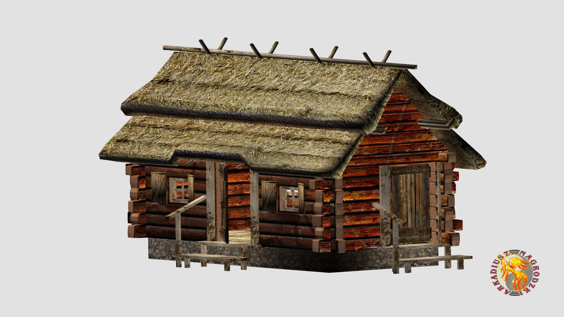 country cottage2  Low-poly 3D model_1