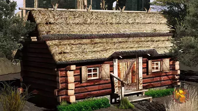 country cottage2  Low-poly 3D model