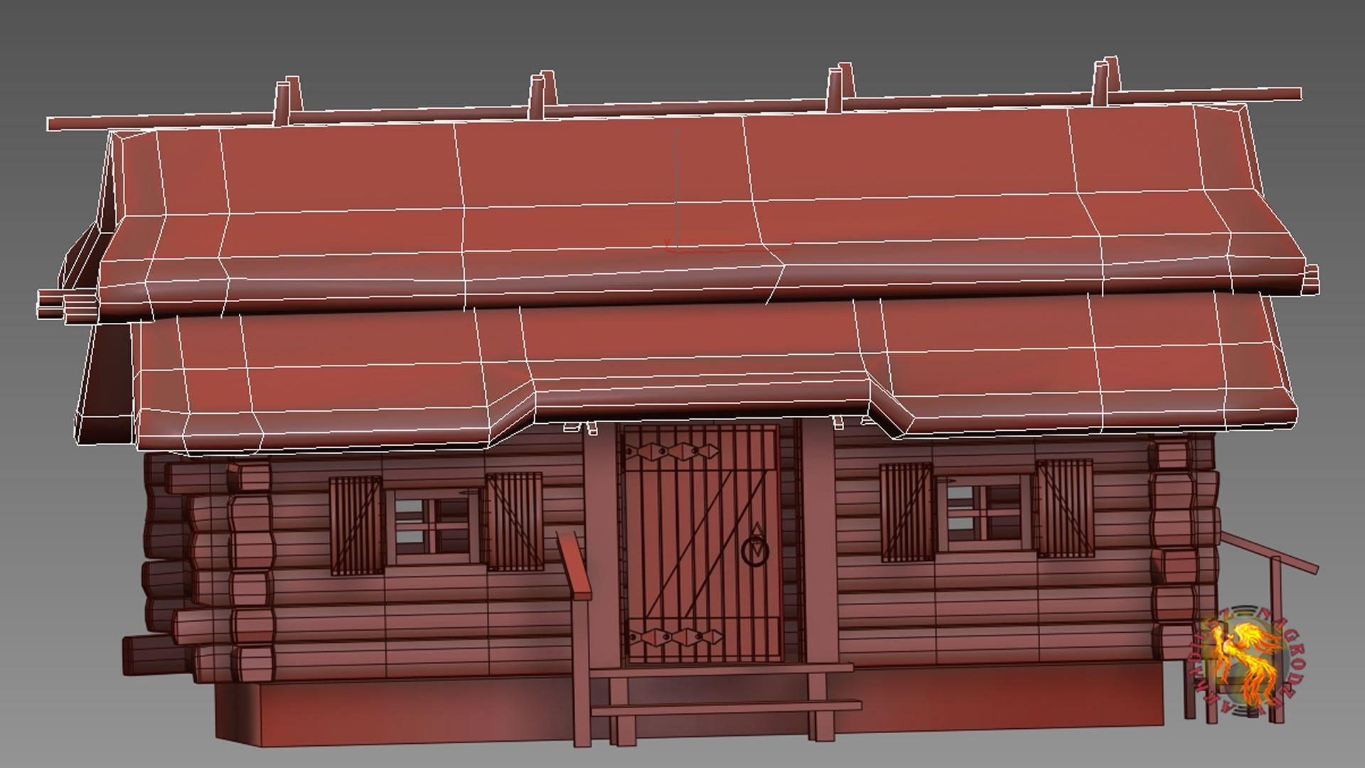 country cottage2  Low-poly 3D model_3