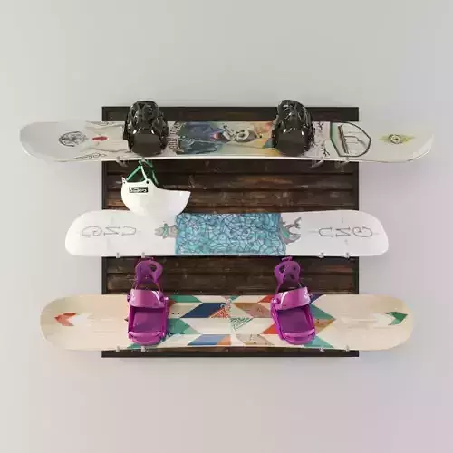 Snowboard storage set