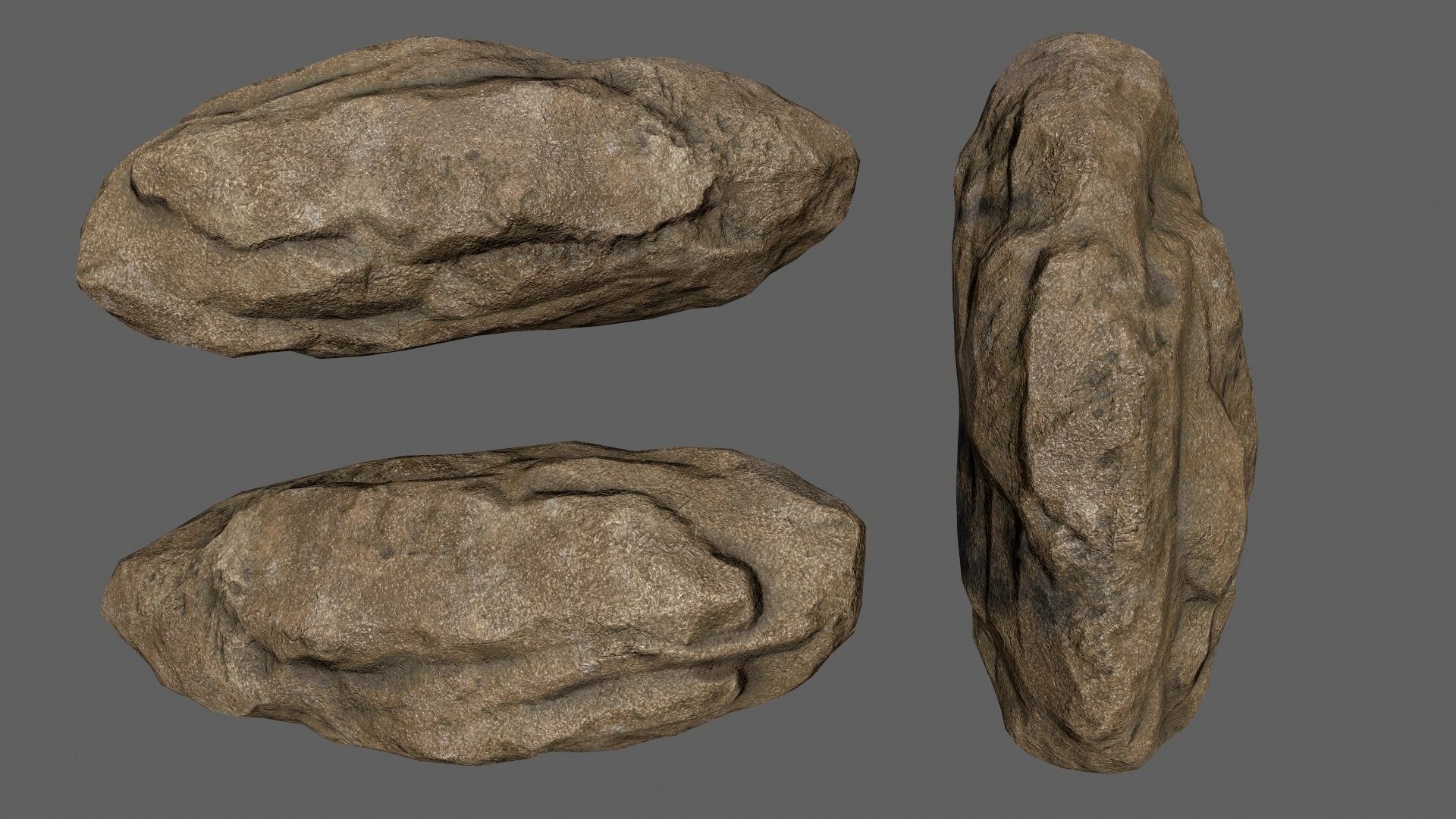 desert rocks Low-poly 3D model_14