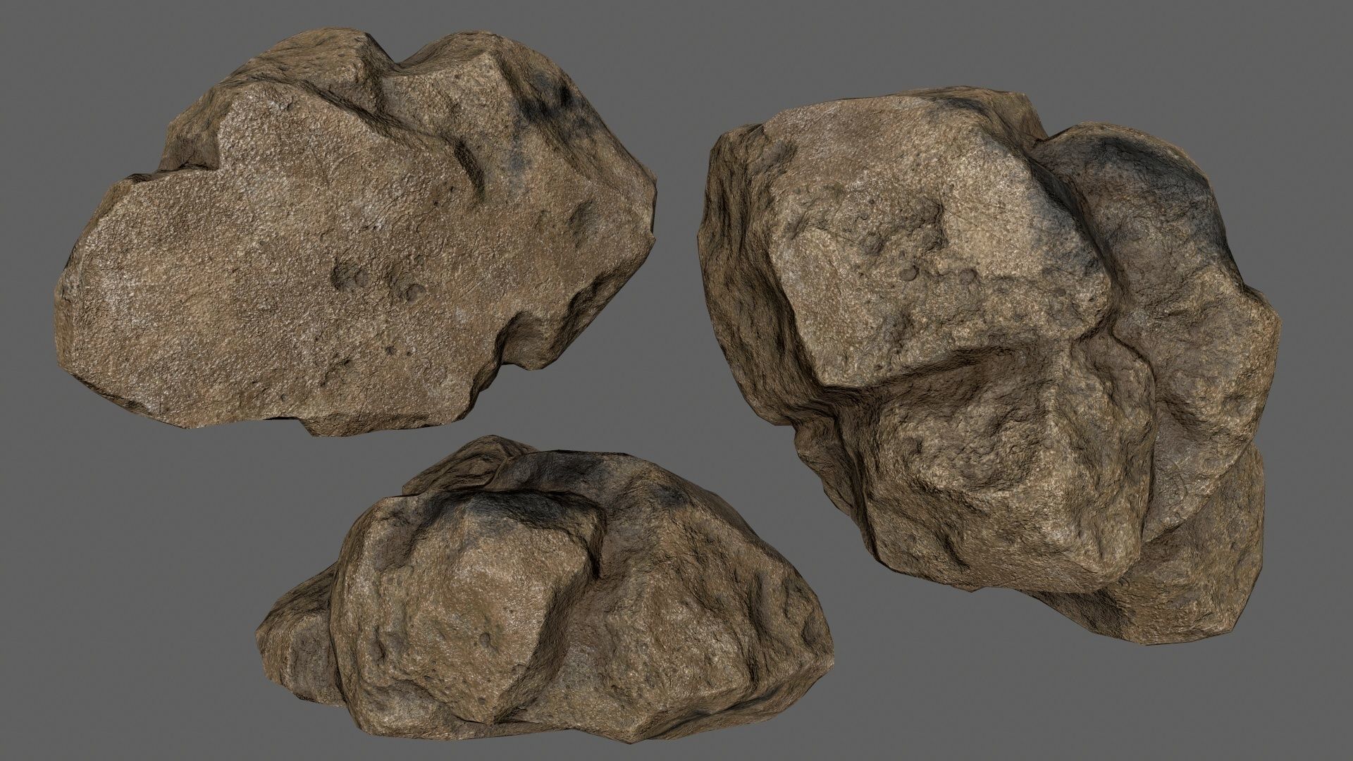 desert rocks Low-poly 3D model_13