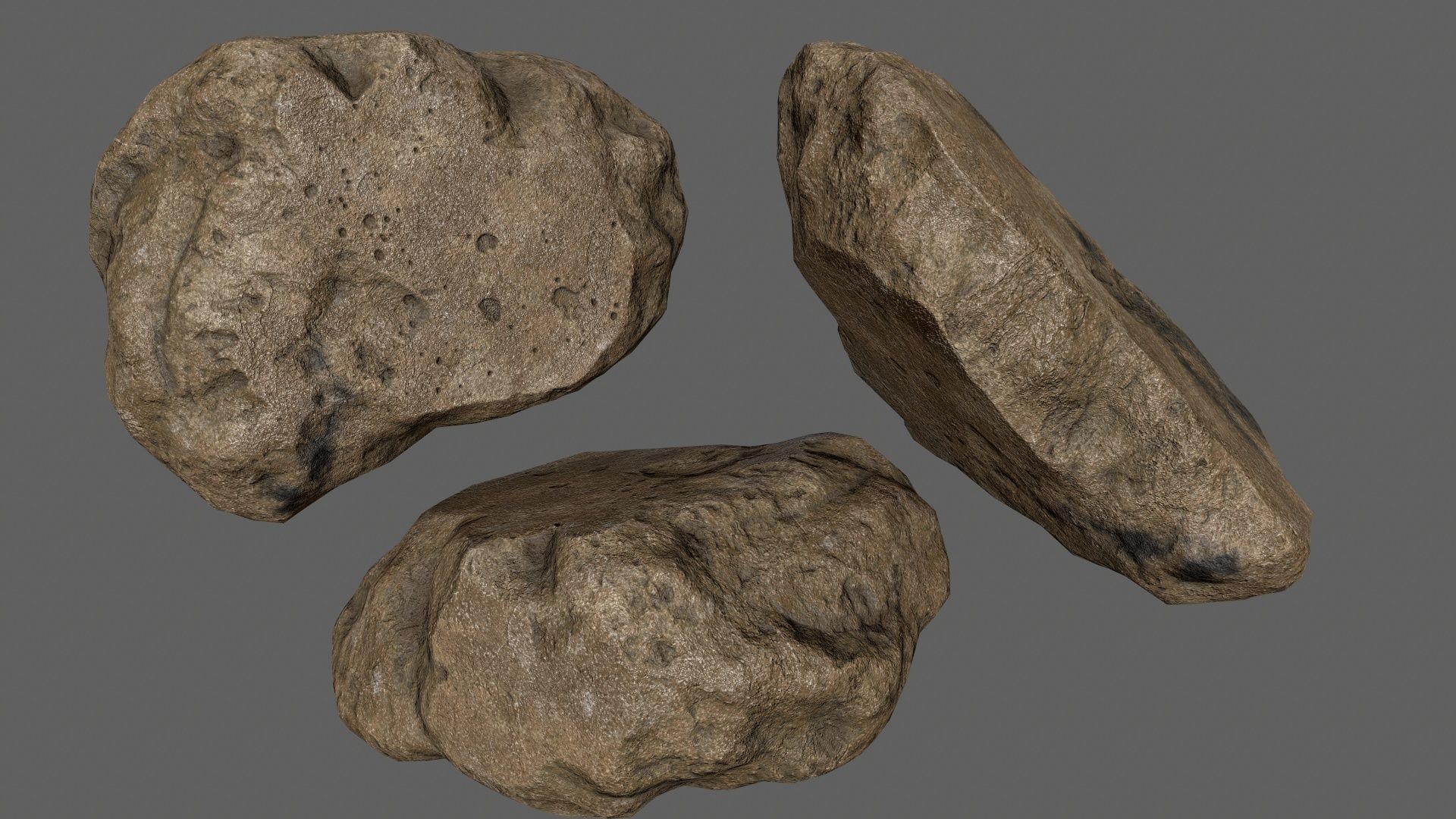 desert rocks Low-poly 3D model_16