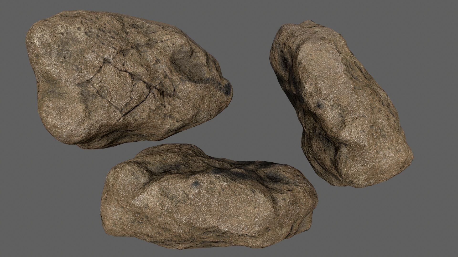 desert rocks Low-poly 3D model_17