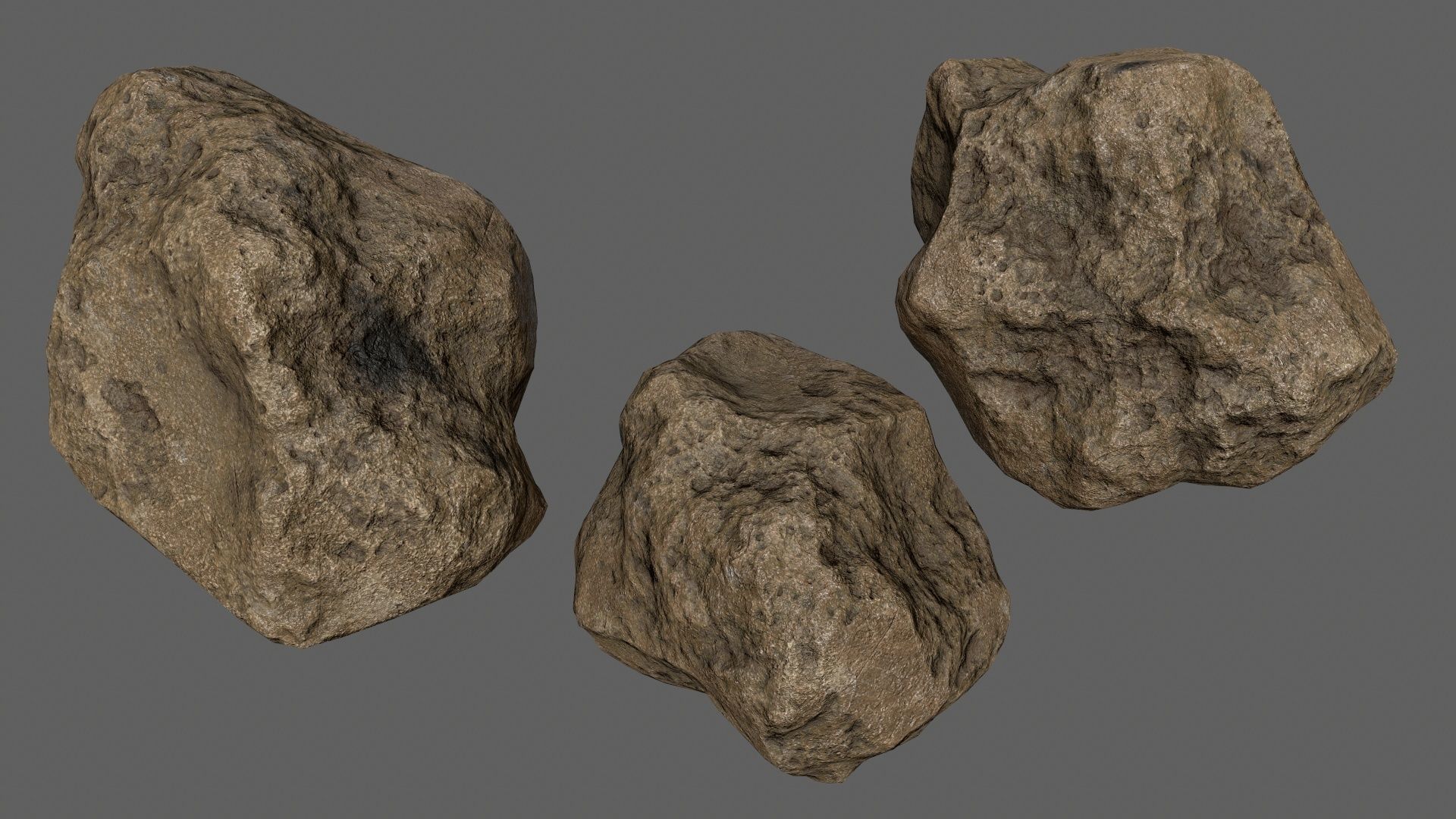 desert rocks Low-poly 3D model_8