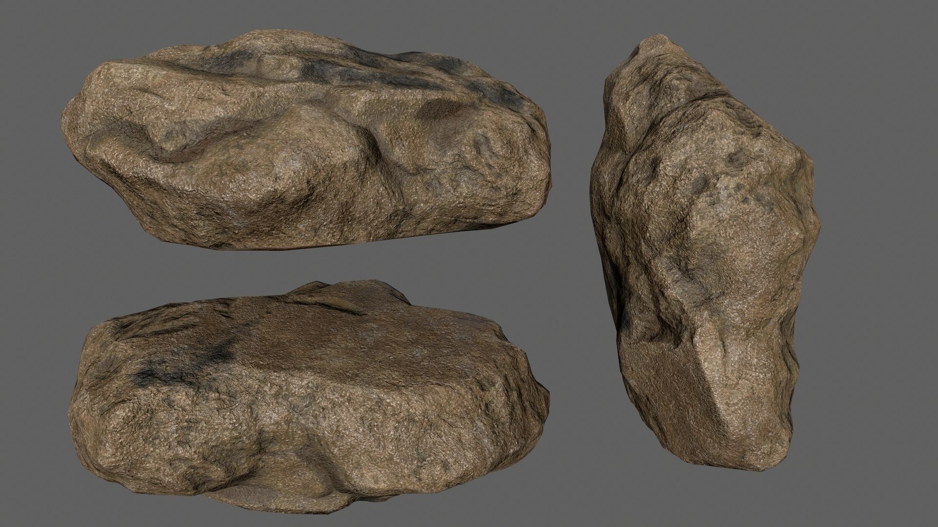 desert rocks Low-poly 3D model_15