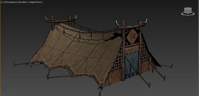 tent camping Low-poly 3D model