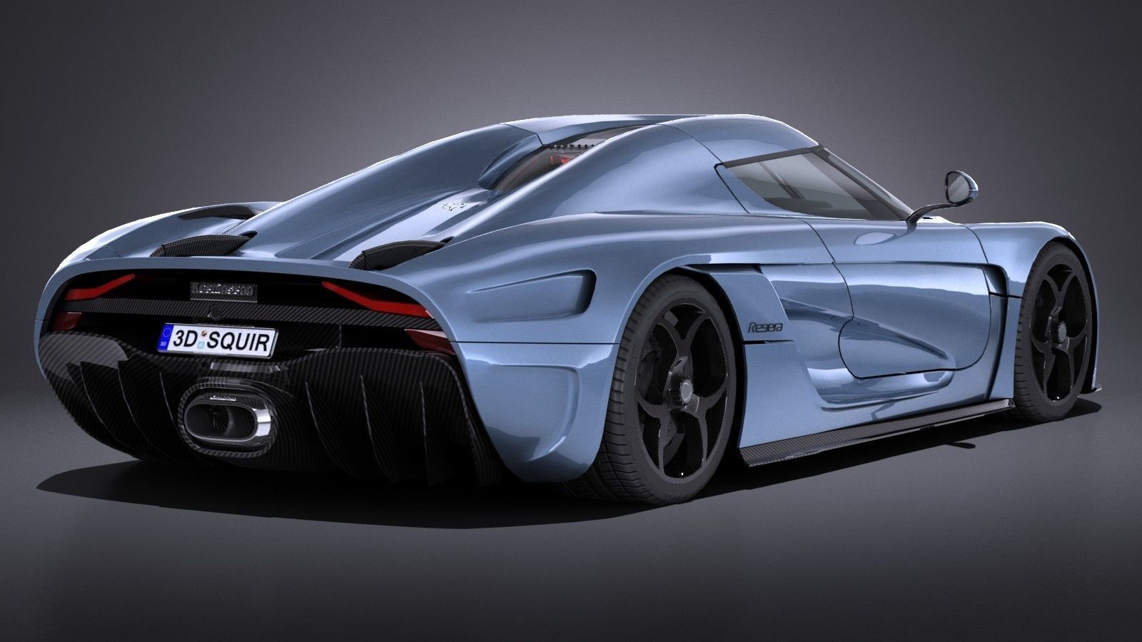 LowPoly Koenigsegg Regera 2017 Low-poly 3D model_5