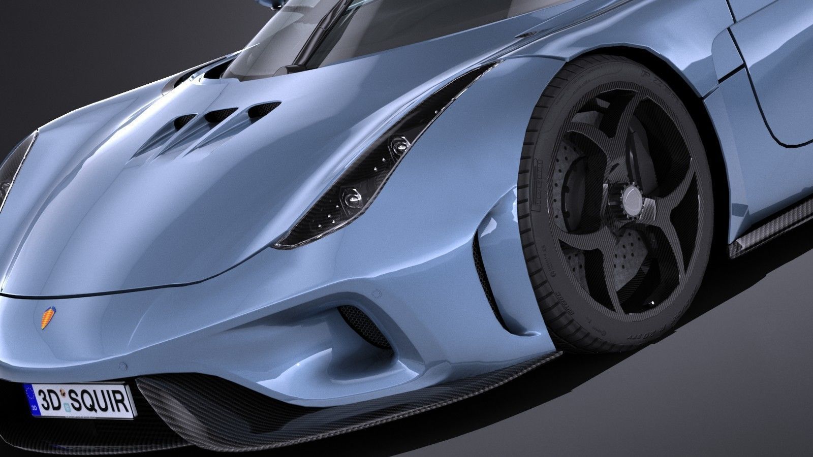 LowPoly Koenigsegg Regera 2017 Low-poly 3D model_2