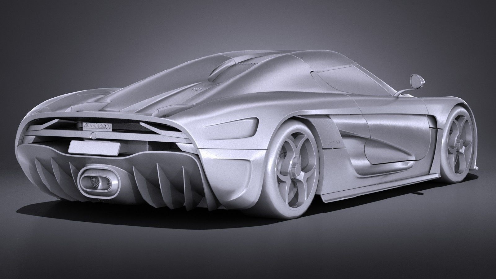 LowPoly Koenigsegg Regera 2017 Low-poly 3D model_11