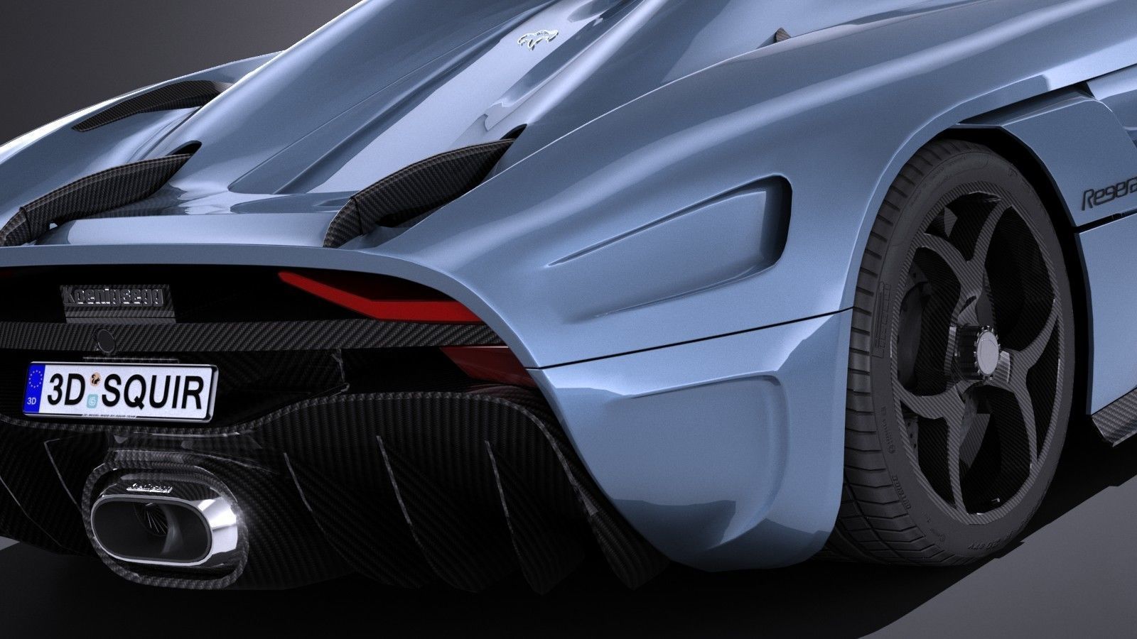 LowPoly Koenigsegg Regera 2017 Low-poly 3D model_3