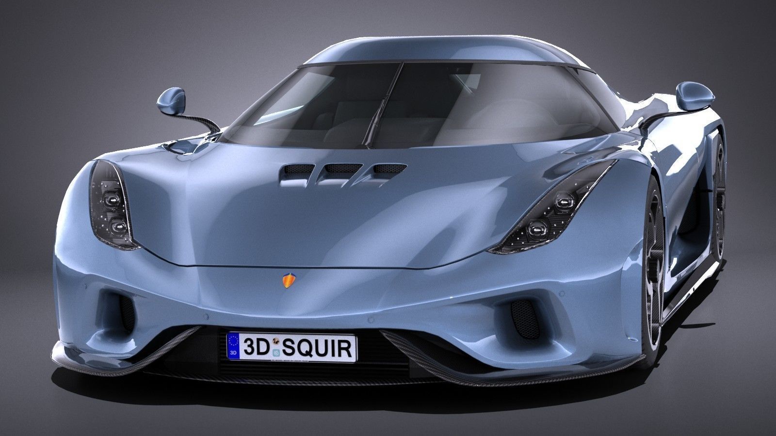 LowPoly Koenigsegg Regera 2017 Low-poly 3D model_1