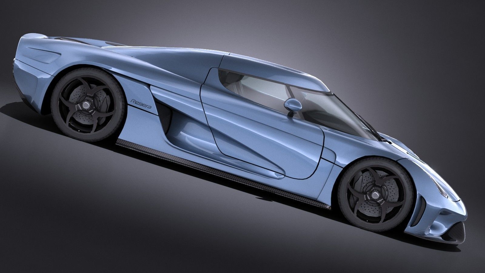 LowPoly Koenigsegg Regera 2017 Low-poly 3D model_6