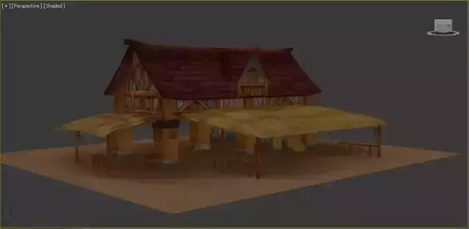 house wooden with roof