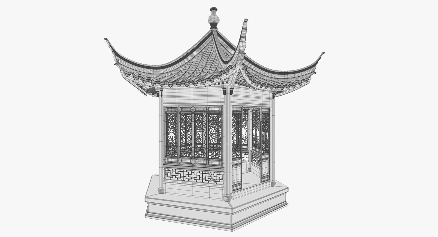 Chinese  Pavilion 3D model_11