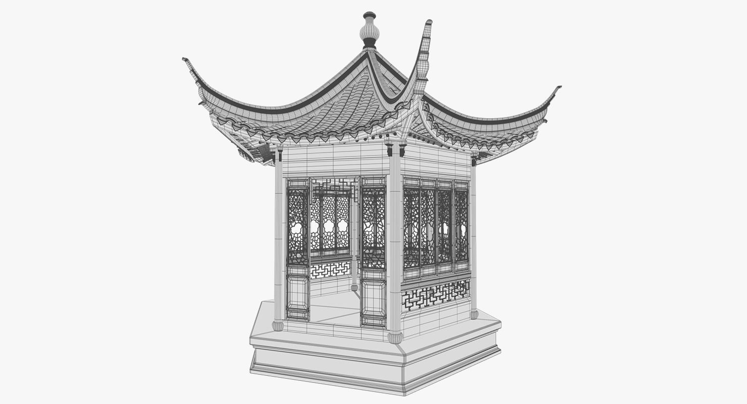 Chinese  Pavilion 3D model_9