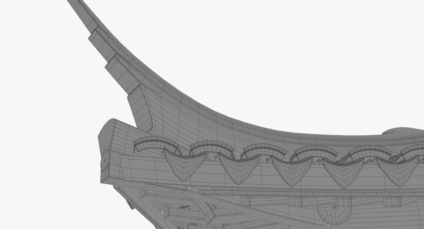 Chinese Rectangle Pavilion 3D model_16