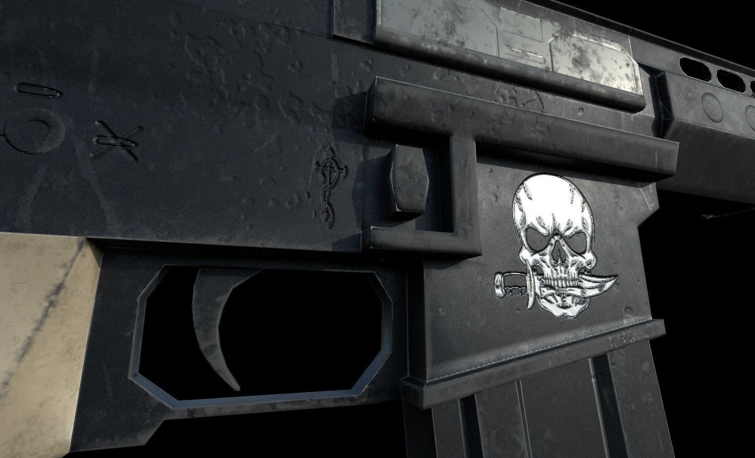 AR-15 ar - rifle Low-poly 3D model_5