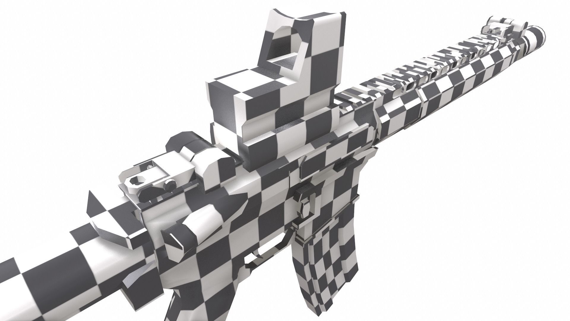 AR-15 ar - rifle Low-poly 3D model_7